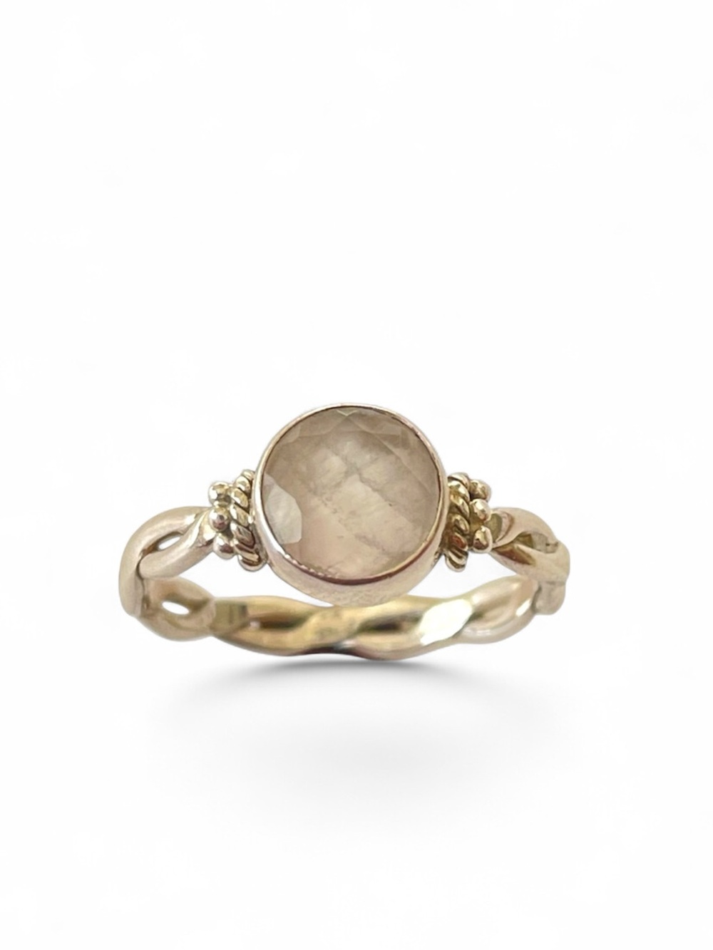 925 Sterling Silver Natural Rose Quartz Ring – US Size 7